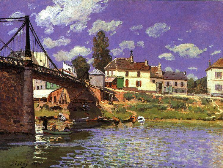 Alfred Sisley The Bridge at Villeneuve la Garenne oil painting image